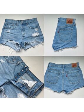 Levi's 501 Distressed Denim Shorts